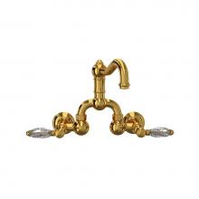 Rohl A1418LCULB-2 - Acqui® Wall Mount Bridge Lavatory Faucet With Column Spout