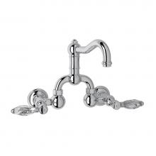 Rohl A1418LCAPC-2 - Acqui® Wall Mount Bridge Lavatory Faucet With Column Spout