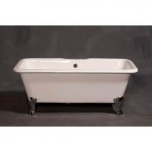 Sign Of The Crab P1172S - The Charles 5'' Cast Iron Rectangular Tub On Deco Style Legs With 7'' Center