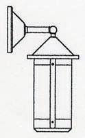 Arroyo Craftsman BB-7LWF-BK - 7" berkeley long body wall mount - wet rated