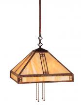 Arroyo Craftsman PSH-15GW-VP - 15" prairie stem hung pendant