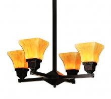 Arroyo Craftsman RCH-4U-MB - ruskin 4 light chandelier - shades up