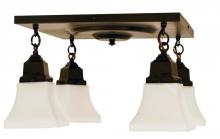 Arroyo Craftsman RCM-4-BZ - ruskin 4 light ceiling mount