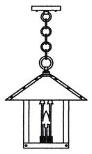 Arroyo Craftsman TRH-12ARTN-S - 12" timber ridge pendant with arrow filigree