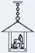 Arroyo Craftsman TRH-16HSCS-MB - 16" Timber Ridge Pendant With Horse Filigree