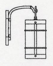 Arroyo Craftsman VB-7NRWO-BK - 7" valencia wall mount - no roof