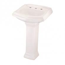 Gerber Plumbing G0022569 - Allerton Petite 8''CC Petite Ped Lav Combo: G0012569 Lav w/ G0029843 Ped White