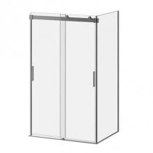 Kalia DR1297-110-003 - AKCESS™ Return Panel 36''x77'' Reversible Chrome Clear Duraclean Glass