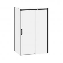 Kalia DR1477/DR1567-150-003 - VIVIO™ Sliding Shower Door 2 Panels 48''x75'' Black /Chrome Clear Duraclean