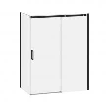 Kalia DR1478/DR1567-150-003 - VIVIO™ Sliding Shower Door 2 Panels 60''x75'' Black /Chrome Clear Duraclean