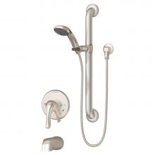 Symmons S9604PLRTRMTC - Origins Tub/Hand Shower Trim