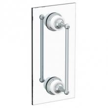 Watermark 180-0.1-6DDP-SBZ - Venetian 6'' double shower door pull/ glass mount towel bar