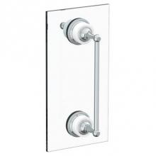 Watermark 180-0.1A-SDP-SBZ - Venetian 24'' shower door pull with knob/ glass mount towel bar with hook