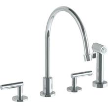 Watermark 23-7.1EG-L8-GP - Deck Mounted 4 Hole Extended Gooseneck Kitchen Set - Includes Side Spray