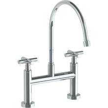 Watermark 23-7.5EG-L9-WH - Deck Mounted Bridge Extended Gooseneck Kitchen Faucet