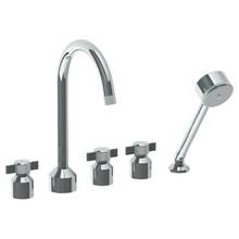 Watermark 25-8G.1-IN16-WH - Deck Mounted 5 Hole Bath set with Gooseneck Spout