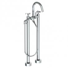 Watermark 30-8.3-TR25-SBZ - Floor Standing Bath Set with Hand Shower