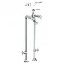 Watermark 312-8.3STP-X-SBZ - Floor Standing Bath Set with Hand Shower and Shut-Off Valves