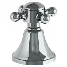 Watermark 313-DT-AX-SBZ - Trim For Deck Mounted Valve.  Porcelain cross and lever buttons engraved ''COLD'&ap