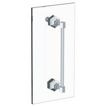 Watermark 314-0.1-12SDP-WH - Beverly 12” shower door pull with knob/ glass mount towel bar with hook