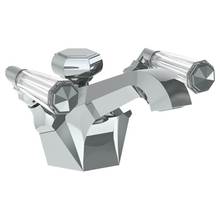 Watermark 314-1-CRY4-GP - Deck Mounted 2 Handle Monoblock Lavatory Mixer