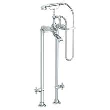 Watermark 314-8.3STP-YY-WH - Floor Standing Bath Set with Hand Shower and Shut-Off Valves