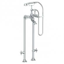 Watermark 314-8.3STP-YY-SBZ - Floor Standing Bath Set with Hand Shower and Shut-Off Valves