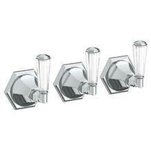 Watermark 314-WTR3-CRY4-SBZ - Wall Mounted 3-Valve Shower Trim