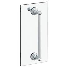 Watermark 322-0.1-12SDP-WH - Rochester 12” shower door pull with knob/ glass mount towel bar with hook