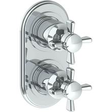 Watermark 34-T25-B9M-GP - Wall Mounted Mini Thermostatic Shower Trim with built-in control, 3 1/2'' x 6 1/4'&