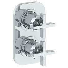 Watermark 37-T25-BL3-GP - Wall Mounted Mini Thermostatic Shower Trim with built-in control, 3 1/2'' x 6 1/4'&