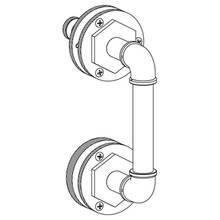 Watermark 38-0.1-18SDP-PC - Elan Vital 18'' Shower Door Pull  With Knob / Glass Mount Towel Bar with Hook