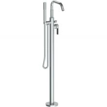 Watermark 70-8.8-RNK8-WH - Single Hole Floor Standing Square Bath set with Hand Shower