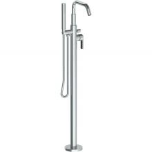 Watermark 70-8.8-RNS4-GP - Single Hole Floor Standing Square Bath set with Hand Shower