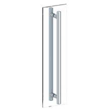 Watermark GB21-DDP-WH - Titanium 12'' double shower door pull/ glass mount towel bar