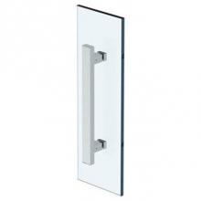 Watermark GB33-GDP-GP - Rectangular 18'' shower door pull/ glass mount towel bar