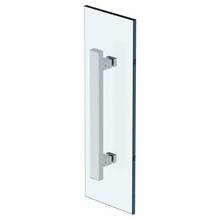 Watermark GB31-GDP-WH - Rectangular 12'' shower door pull/ glass mount towel bar