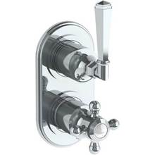 Watermark 312-T25-Y-PC - Wall Mounted Mini Thermostatic Shower Trim with built-in control, 3 1/2''