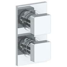 Watermark 35-T25-ED4-GP - Wall Mounted Mini Thermostatic Shower Trim with built-in control, 3 1/2'' x 6 1/4'&