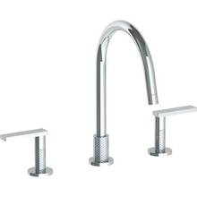 Watermark 71-7G-LLO6-WH - Deck Mounted 3 Hole Gooseneck Kitchen Faucet