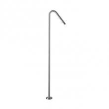 Blu Bathworks TOX137-S - Inox Stainless Steel Floor-Mount Swan-Neck Basin Spout 45'' H, Satin Finish