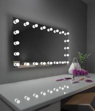 Paris Mirrors HPRIN48366000-WHT - Hollywood Princess Mirror (LED Bulbs)