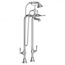 DXV D35160950.100 - Fitzgerald® Floor Mount Bathtub Filler with Hand Shower and Lever Handles