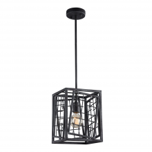 ZEEV Lighting MP40031-1-RI - Single Light 9" Square Cage Mini Pendant