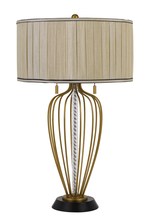 CAL Lighting BO-2859TB - 30.5" Height Metal Table Lamp in Antique Brass and Black Finish