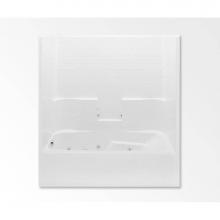 Aquatic AC003440-L-WPV-WH - 7236ST One-Piece Tub Shower