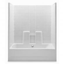 Aquatic 26033CCT-LN - Gelcoat Textrued Tile Tub-Shwr