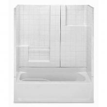 Aquatic 2603ST3PR-BI - 3-Pc Gelcoat Smth Tile Tub-Shwr