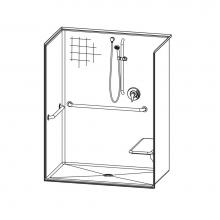 Aquatic AC003673-XMAL-BI - 1603BFSTMA Alcove Shower