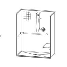 Aquatic AC003669-X2LBSL-WH - 1623BFSTDMA Alcove Shower